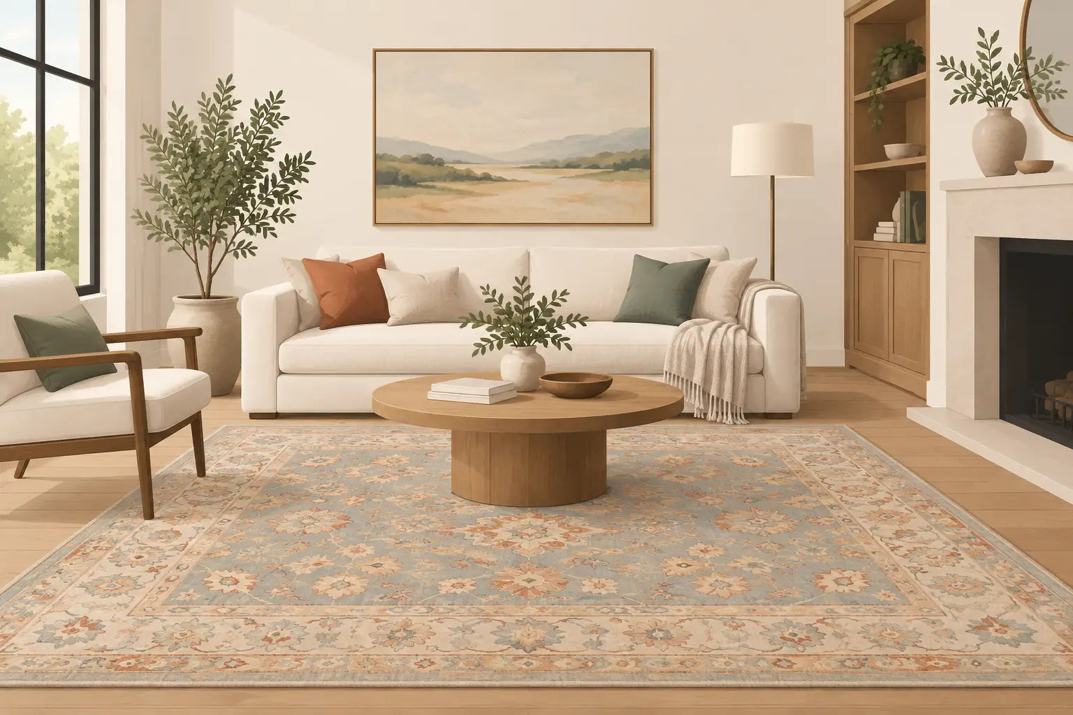 Oushak Rug Living Room Ideas That Feel Timeless